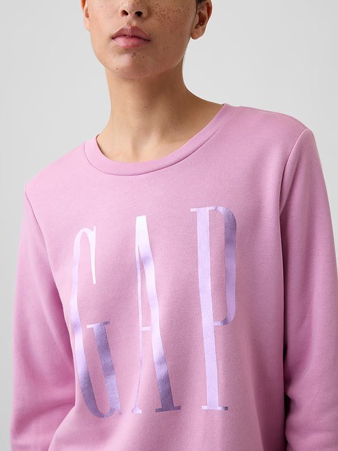 Relaxed Gap Logo Sweatshirt-Perfect Lilac - Image 3