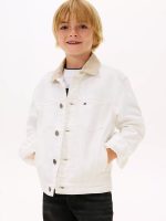 Kids' Flag Logo Denim Jacket-Denim Archive
