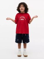 Kids' Nautical Logo T-Shirt & Short Set-Primary Red