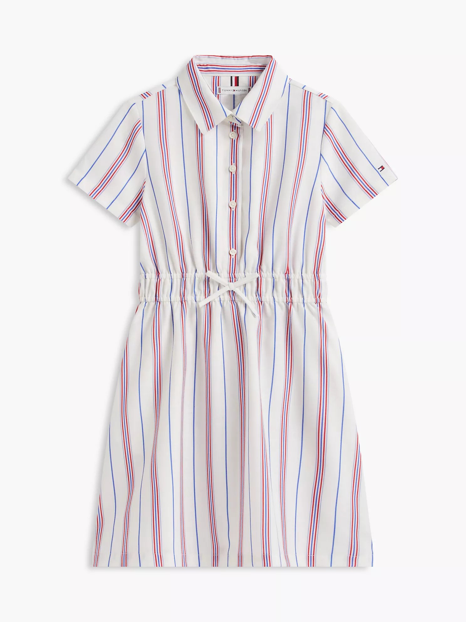 Kids' Stripe Shirtdress-Ecru - Image 5