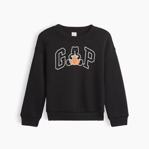 babyGap Relaxed Brannan Bear Logo Sweatshirt-Black Pumpkin
