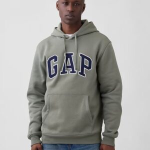 Adult Relaxed Gap Logo Hoodie-Mesculen Green