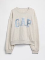 Kids Oversized Wedge French Terry Sweatshirt-Pale Grey Heather