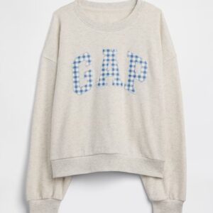 Kids Oversized Wedge French Terry Sweatshirt-Pale Grey Heather