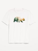 Photo-Graphic T-Shirt-Photo Graphic Bear (White)