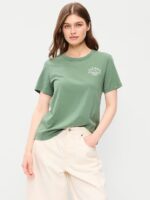 EveryWear Crew-Neck Logo-Graphic T-Shirt-Dried Herb