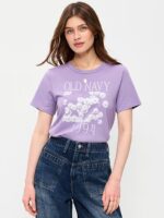 EveryWear Crew-Neck Logo-Graphic T-Shirt-Lilac Shadow