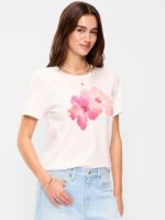 EveryWear Crew-Neck Logo-Graphic T-Shirt-Calla Lilies