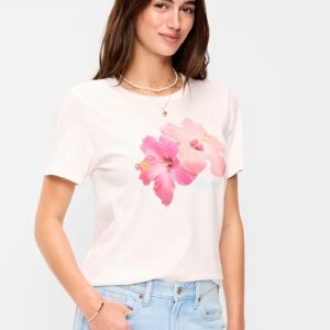 EveryWear Crew-Neck Logo-Graphic T-Shirt-Calla Lilies
