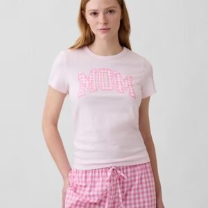 Favorite Graphic T-Shirt-Spring Pink Gingham