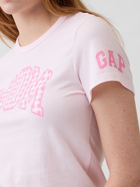 Favorite Graphic T-Shirt-Spring Pink Gingham - Image 3