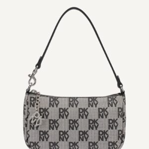 SARAH SHOULDER BAG-Black Logo Black