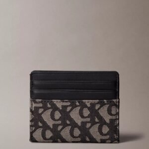 Allover Monogram Card Case-Black / Lotus Beige Aop