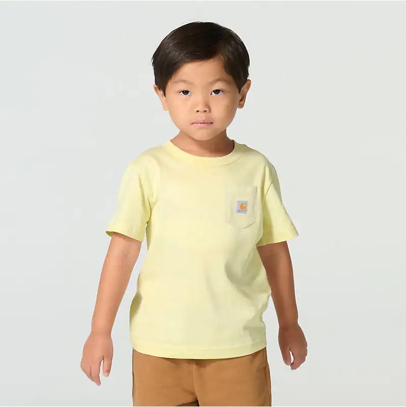 Kids' Short Sleeve Pocket T-Shirt (Toddler/Child/Youth)-Coastal Beige