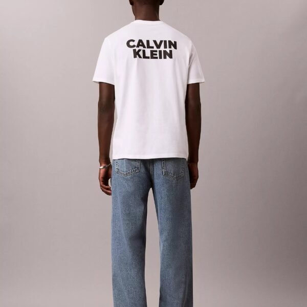 All Caps Calvin Klein Logo Tee-Bright White