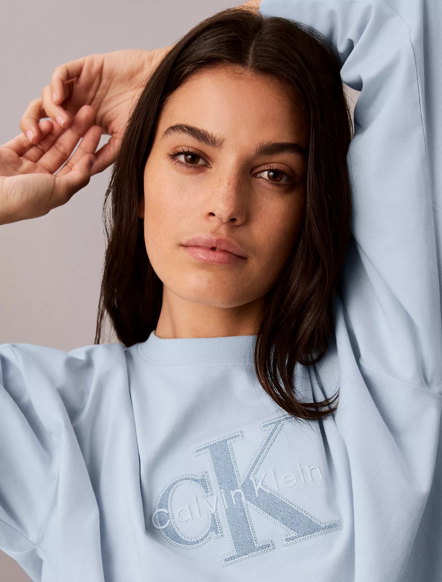 Denim Applique Monologo Tee-Plein Air - Image 2