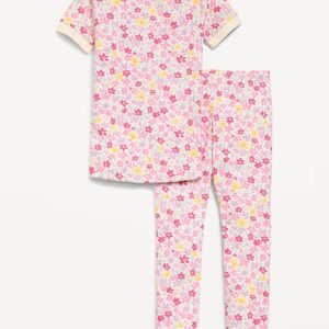 Printed Snug-Fit Pajama Set for Toddler & Baby-Cream Ditsy Floral