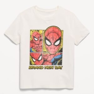 Marvel™ Spider-Man Gender-Neutral Graphic T-Shirt for Kids-Sea Salt