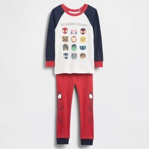Baby & Toddler Marvel Organic Brushed Cotton PJ Set-New Off White