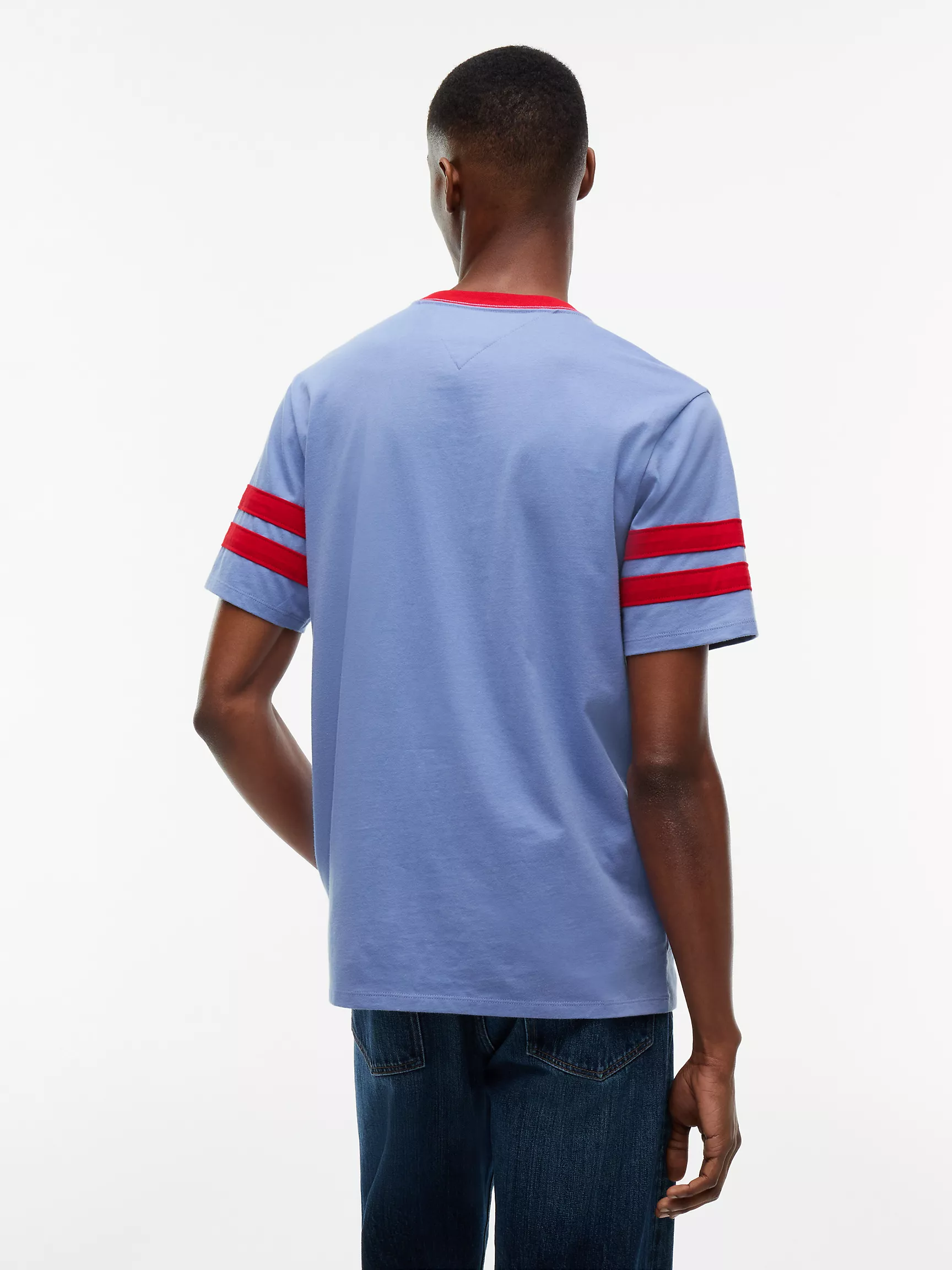 Varsity Logo Stripe T-Shirt-Washed Ink - Image 3