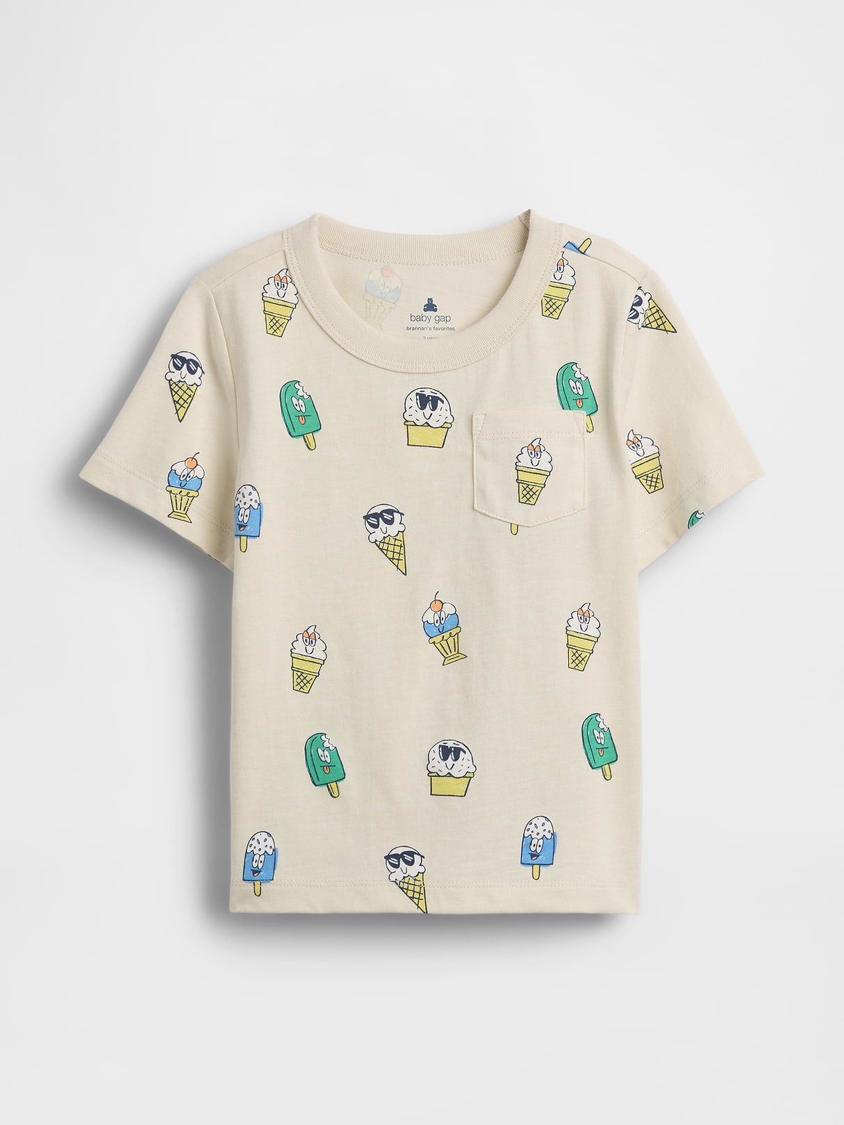 Baby & Toddler Mix & Match Pocket T-Shirt-Ice Cream