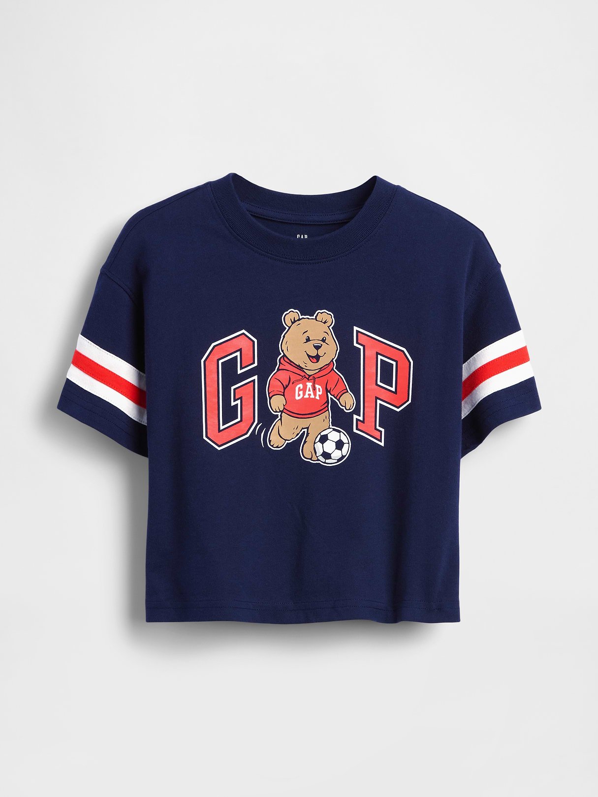 Baby & Toddler Oversized Brannan Bear Varsity Graphic Logo T-Shirt-Navy Uniform