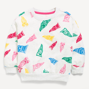 Long-Sleeve Logo Graphic Sweatshirt for Toddler Girls-Medium Gray Heather