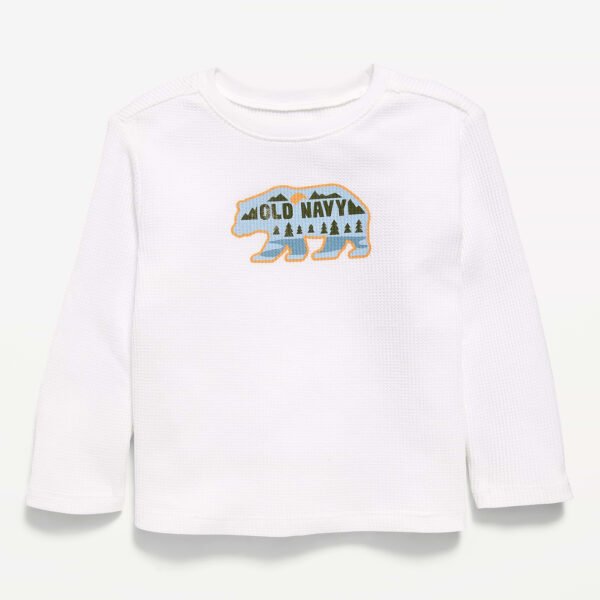 Long-Sleeve Waffle Knit Logo Graphic T-Shirt for Toddler Boys-Calla Lilies