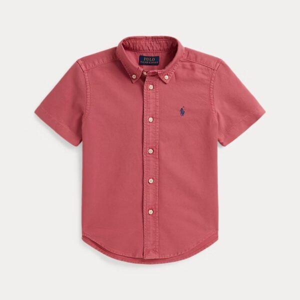Garment-Dyed Cotton Oxford Shirt Toddler/Kid Boys-Adirondack Berry