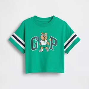 Baby & Toddler Oversized Brannan Bear Varsity Graphic Logo T-Shirt-Deluxe Green