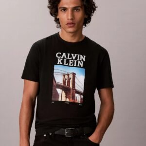 Brooklyn Bridge Logo Graphic Tee-Black