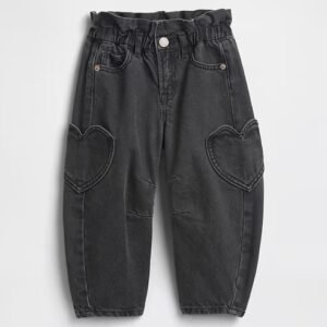 babyGap Paperbag Horseshoe Jeans-Black Wash Hearts