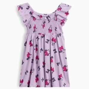 babyGap × Disney Minnie Mouse Flutter Sleeve Dress-Nostalgic Purple Lavender