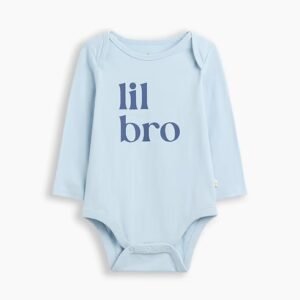 Baby Graphic Bodysuit-Little Brother Blue