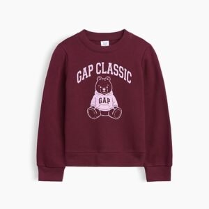 Kids Graphic Sweatshirt-Red Bear Logo