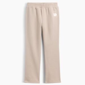 Kids Graphic Bootcut Sweatpants-Beige Bear Logo