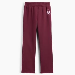 Kids Graphic Bootcut Sweatpants-Red Bear Logo