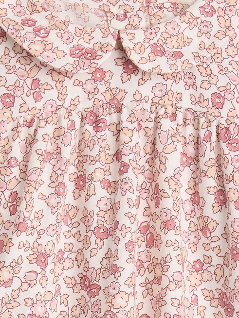 Baby Three-Piece Print Outfit Set-Pink Floral - Image 2