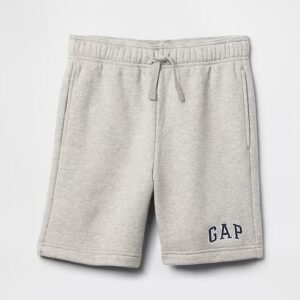 Kids Relaxed Gap Logo Pull-On Shorts-Light Heather Gray