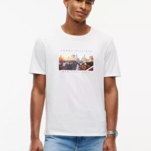 NYC Skyline Graphic T-Shirt-Optic White