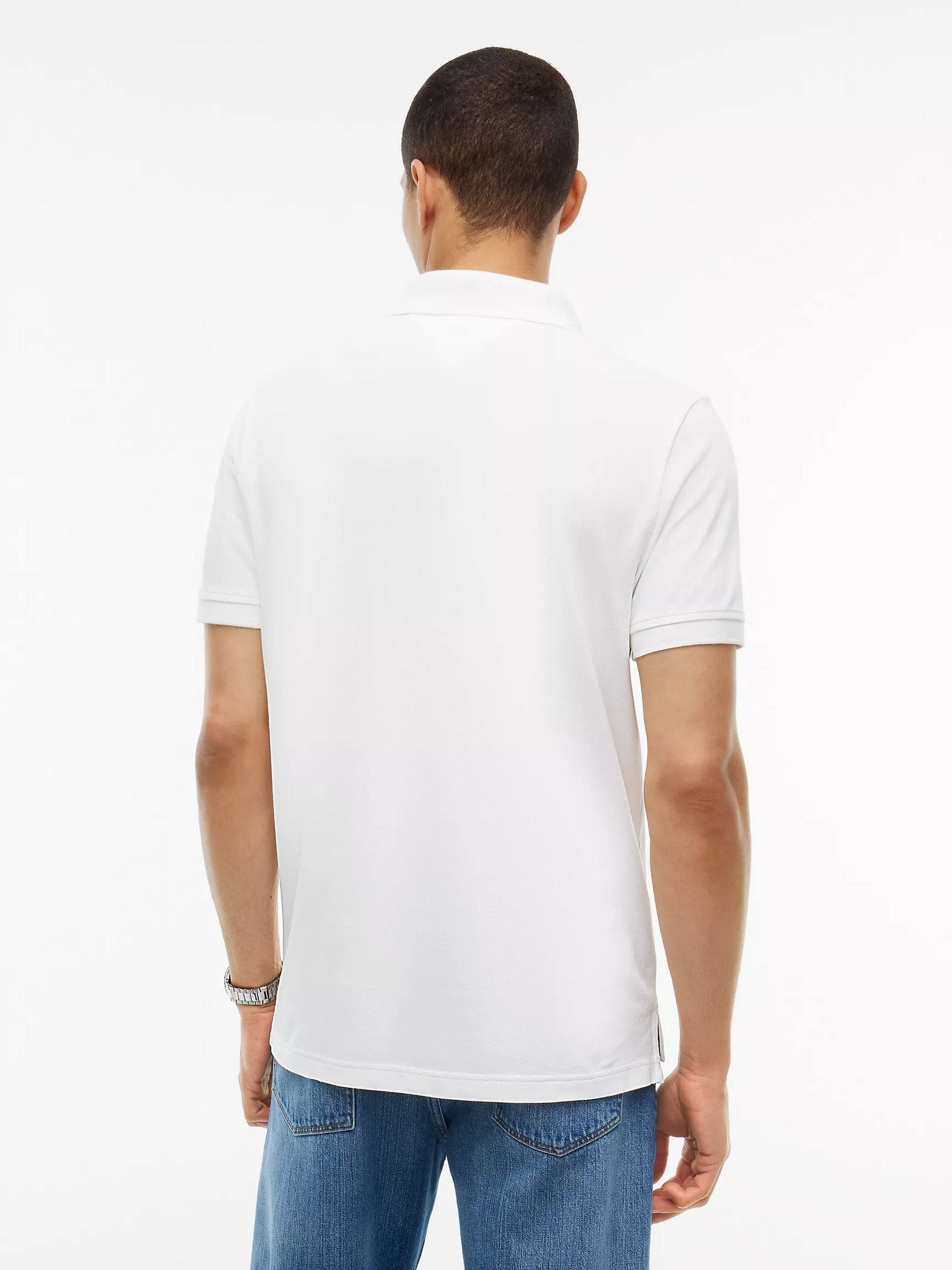 Regular Fit Colorblock Flag Polo-White - Image 3