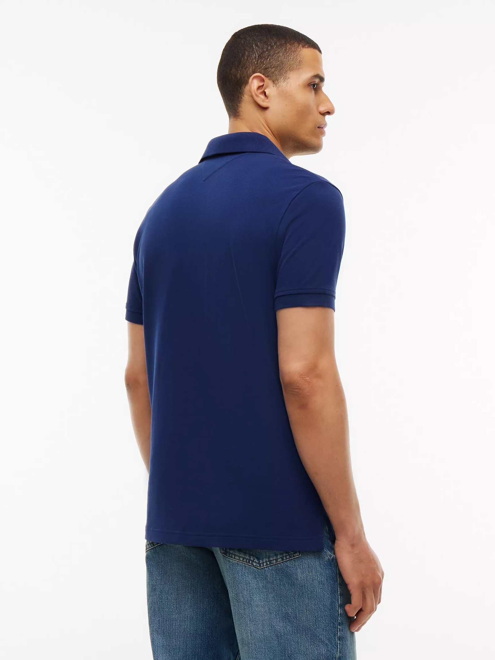 Regular Fit Colorblock Flag Polo-Preppy Navy - Image 3