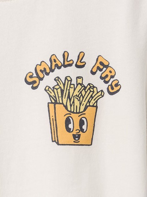 babyGap Graphic T-Shirt-New Off White Fries - Image 2