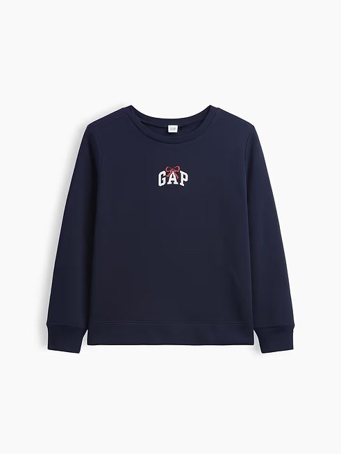 Relaxed Gap Logo Sweatshirt-Navy Bows - Image 3