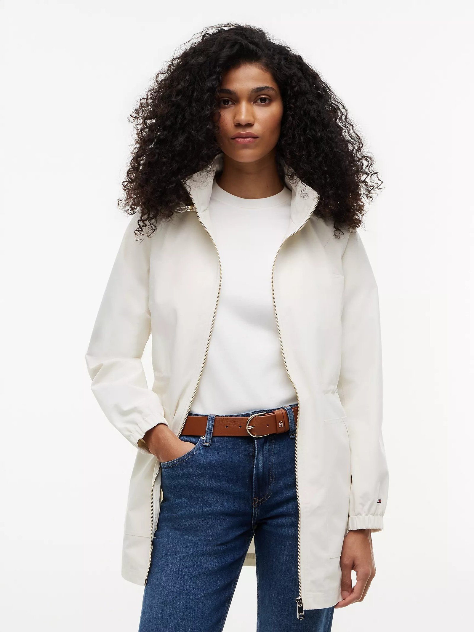 Hooded Storm Jacket-Ivory