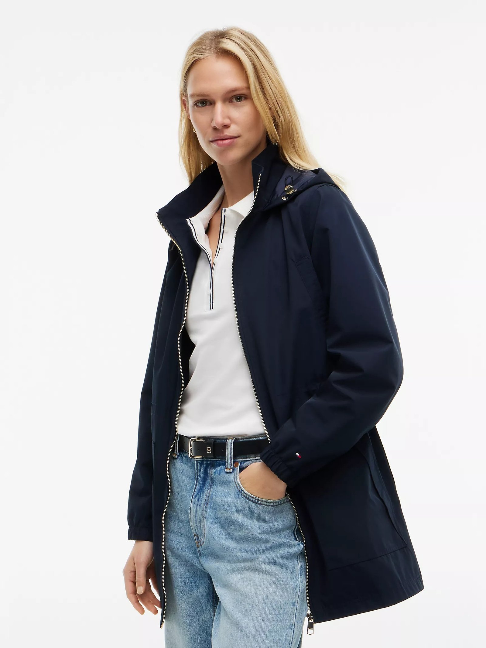 Hooded Storm Jacket-Navy Blue