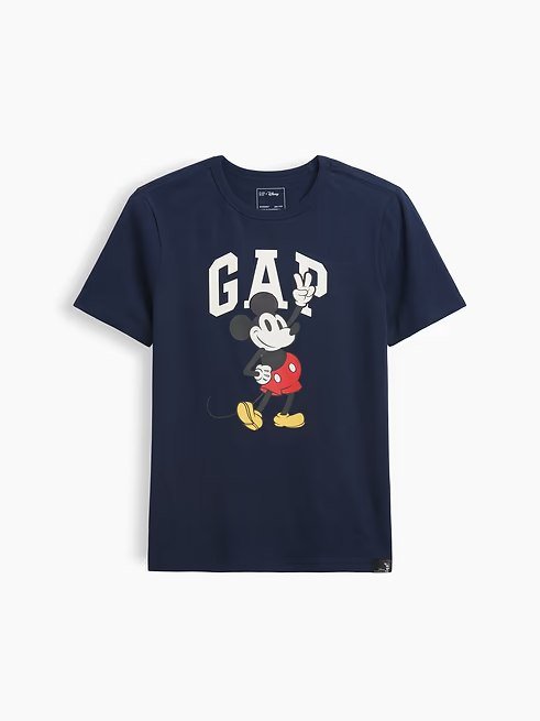 GapKids × Disney Logo T-Shirt-Disney Peace Navy