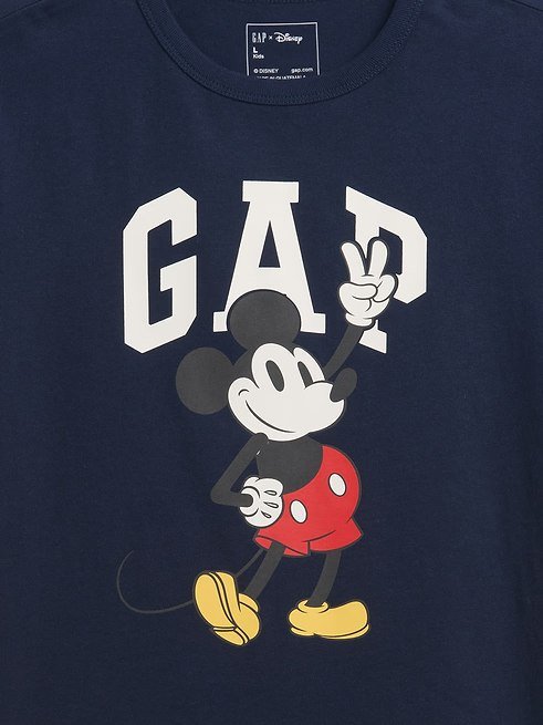 GapKids × Disney Logo T-Shirt-Disney Peace Navy - Image 2