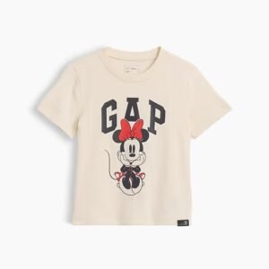 babyGap × Disney Minnie Mouse Logo T-Shirt-Chino Minnie