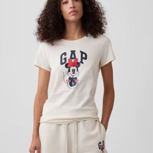 Gap × Disney Minnie Mouse Logo T-Shirt-Chino Minnie